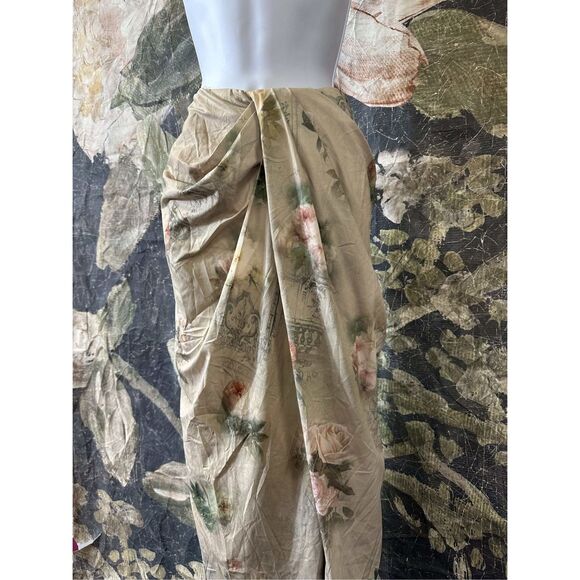 New HOUSE OF CB Vesper Gathered Side Slit Skirt in Rich Brown sz L - Picture 12 of 12